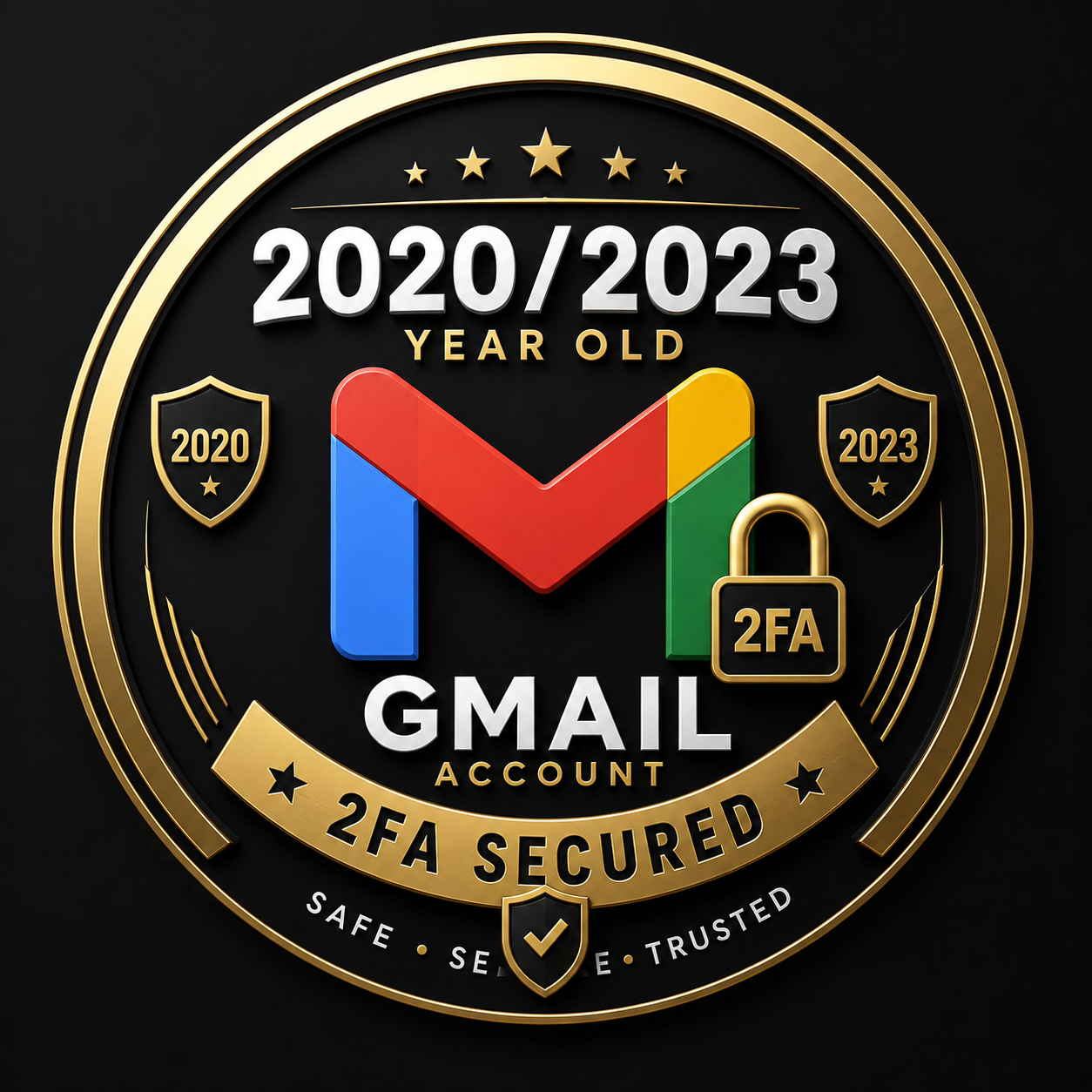 2020 to 2023 year old Gmail account 2Fa active 