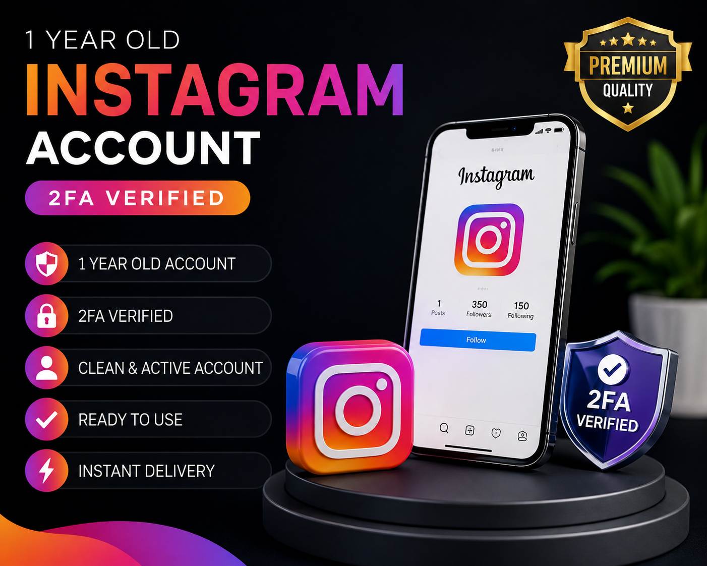 1 Year Old Instagram Account | 2FA Verified | Ready to Use